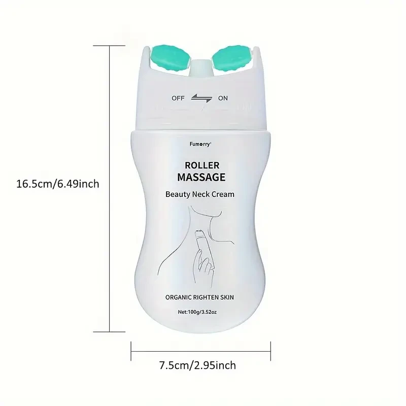 Firming Neck Massage Cream with Roller for Women