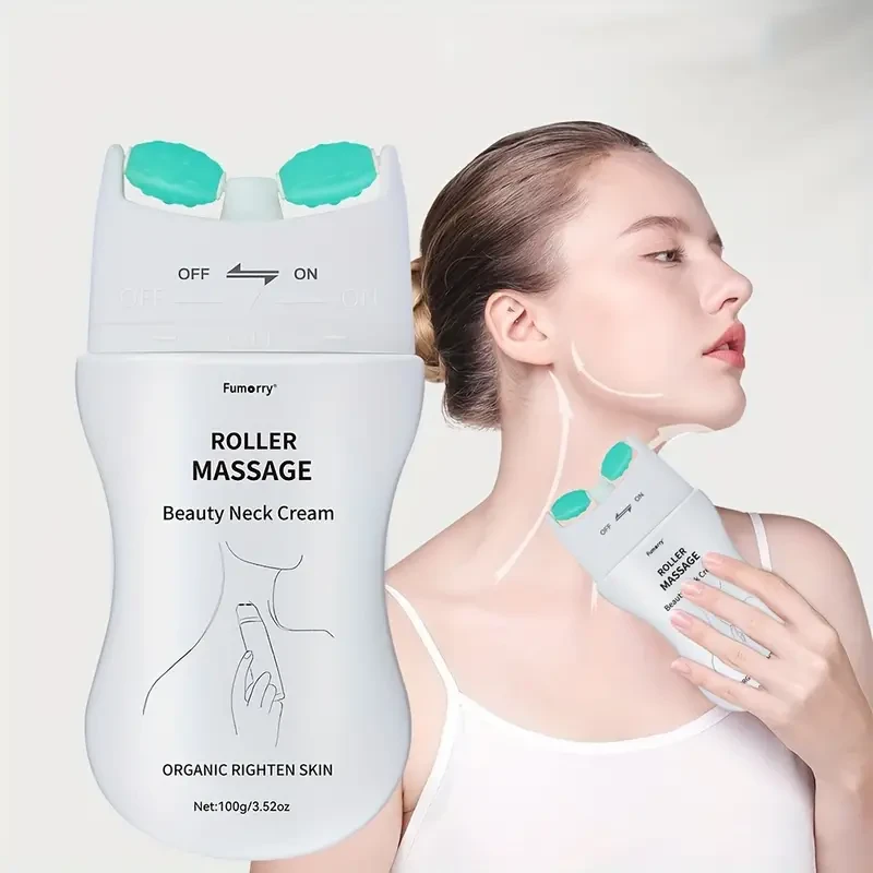 Firming Neck Massage Cream with Roller for Women
