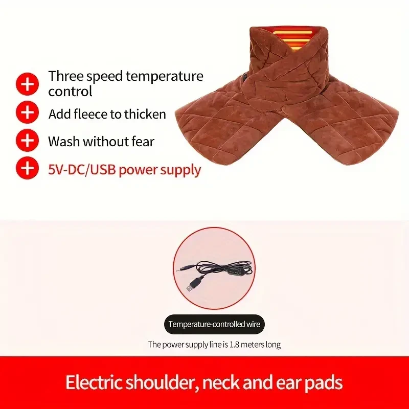 Electric Heating Neck Warmer Heat Compress Neck Cover