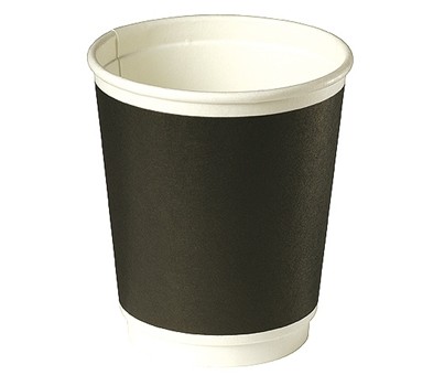 CUPS HOT D/WALL BLACK 285ML 30s/SLV (HUHTAMAKI H100206)