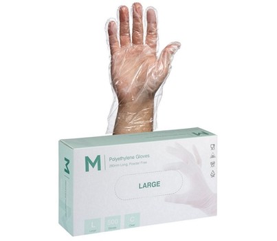 GLOVES PE CLEAR LARGE 500s/PKT (MATTHEWS MPH29010)
