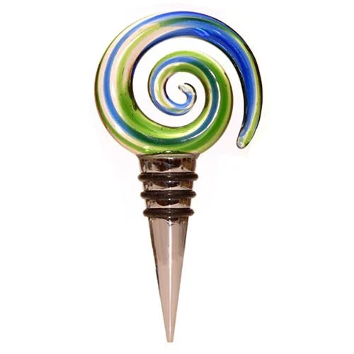 Glass Koru Bottle Stopper
