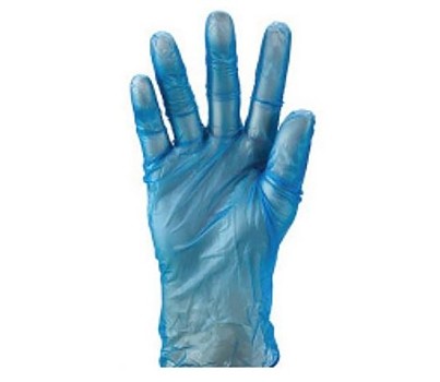GLOVES VINYL POWDER FREE BLUE SMALL 100s/PKT (MATTHEWS)