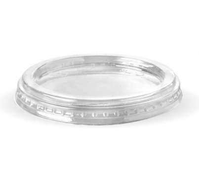 LIDS PLA FLAT CLEAR FOR 60-280ML CUP 50s/SLV (BIOPAK C-76F)