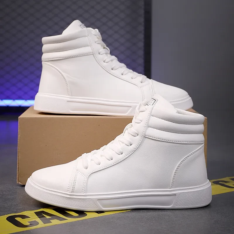 Plus Size Men's Leather Boots Fashion Casual Ankle Boots