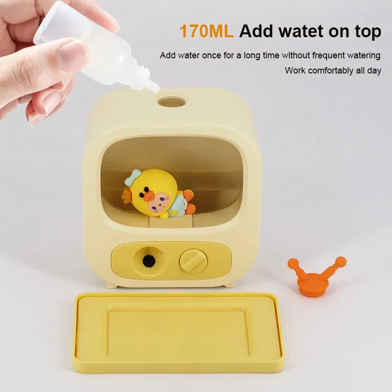 Creative Home Desktop Small TV Shape Humidifier Atmosphere Lights