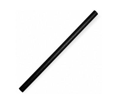 STRAWS PAPER BLACK 10MM JUMBO 100s/PKT (BIOPAK)