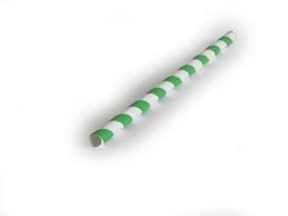STRAWS PAPER GREEN/WHITE 250s/PKT (TASTETOOLZ 1624)