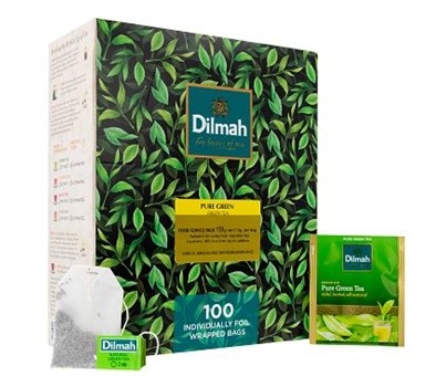 TEA BAGS NATURAL GREEN ENVELOPE 100s (DILMAH 80923012)