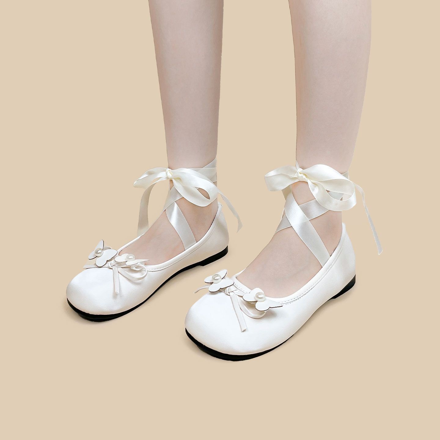 Women's French Leather Shoes Ballet