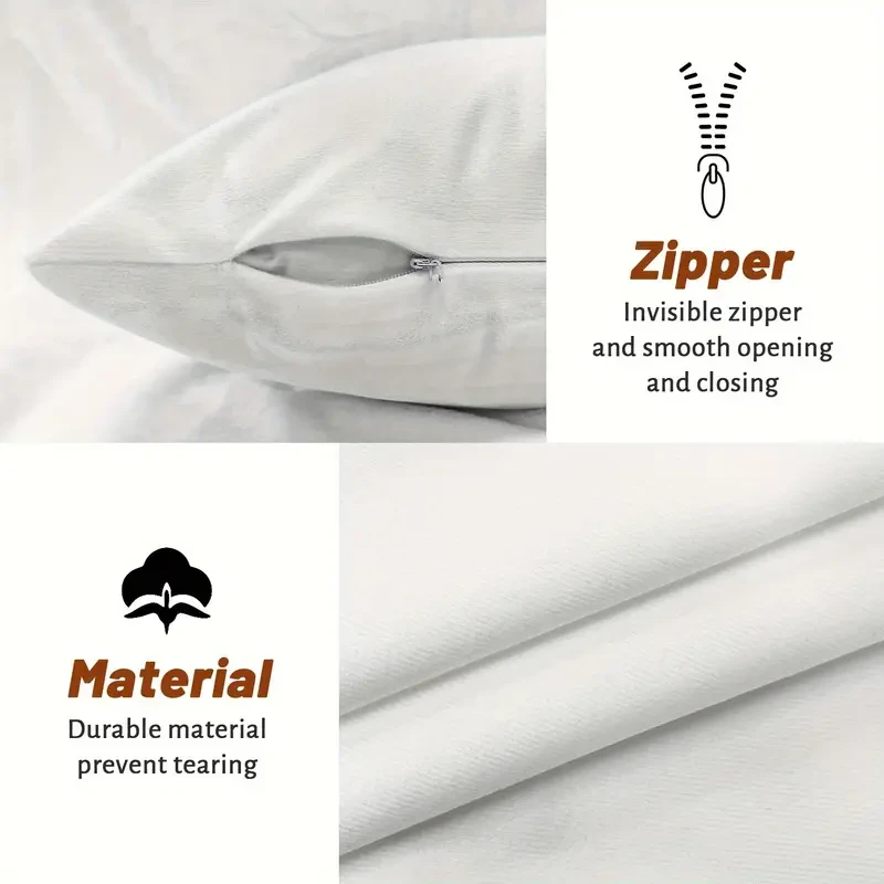 4pcs Set of Velvet Throw Pillow Covers