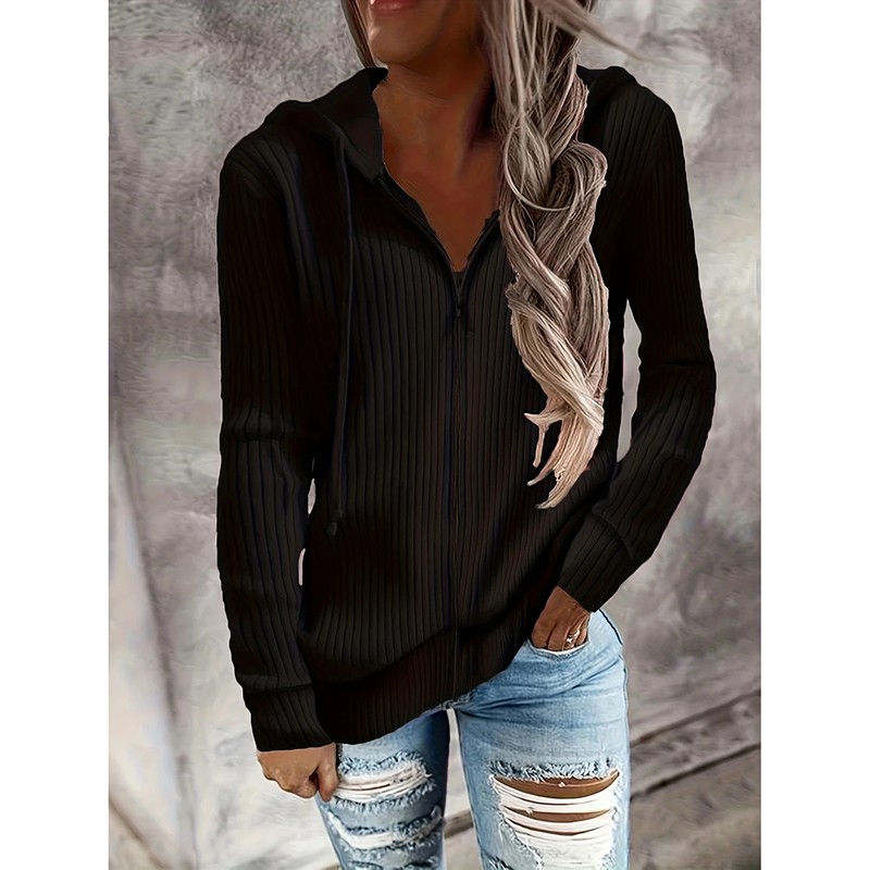 Women's Zip Up Hoodies Sweatshirts Sweater Fall Outfits Casual Long Sleeve Drawstring Jackets