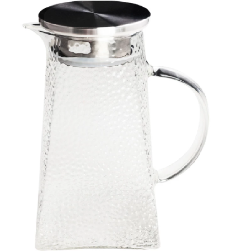 Glass jug with lid