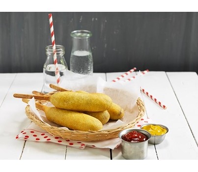 HOT DOGS BATTERED 115G 30s (LEADER 1060015) [FZN]