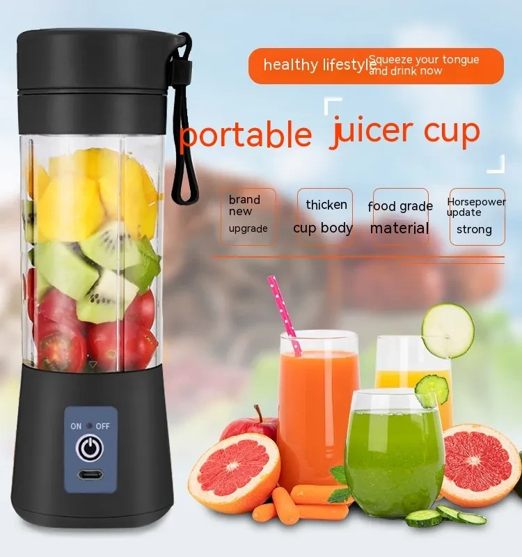 Amazon Blender 6-blade Portable Electric Juicer Small Household Charging Mini Juicing Cup Manufacturer