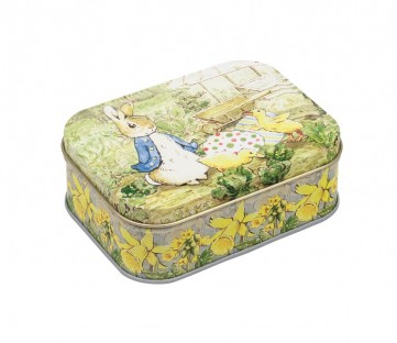 PETER RABBIT SMALL RECTANGLE TIN MIN 12