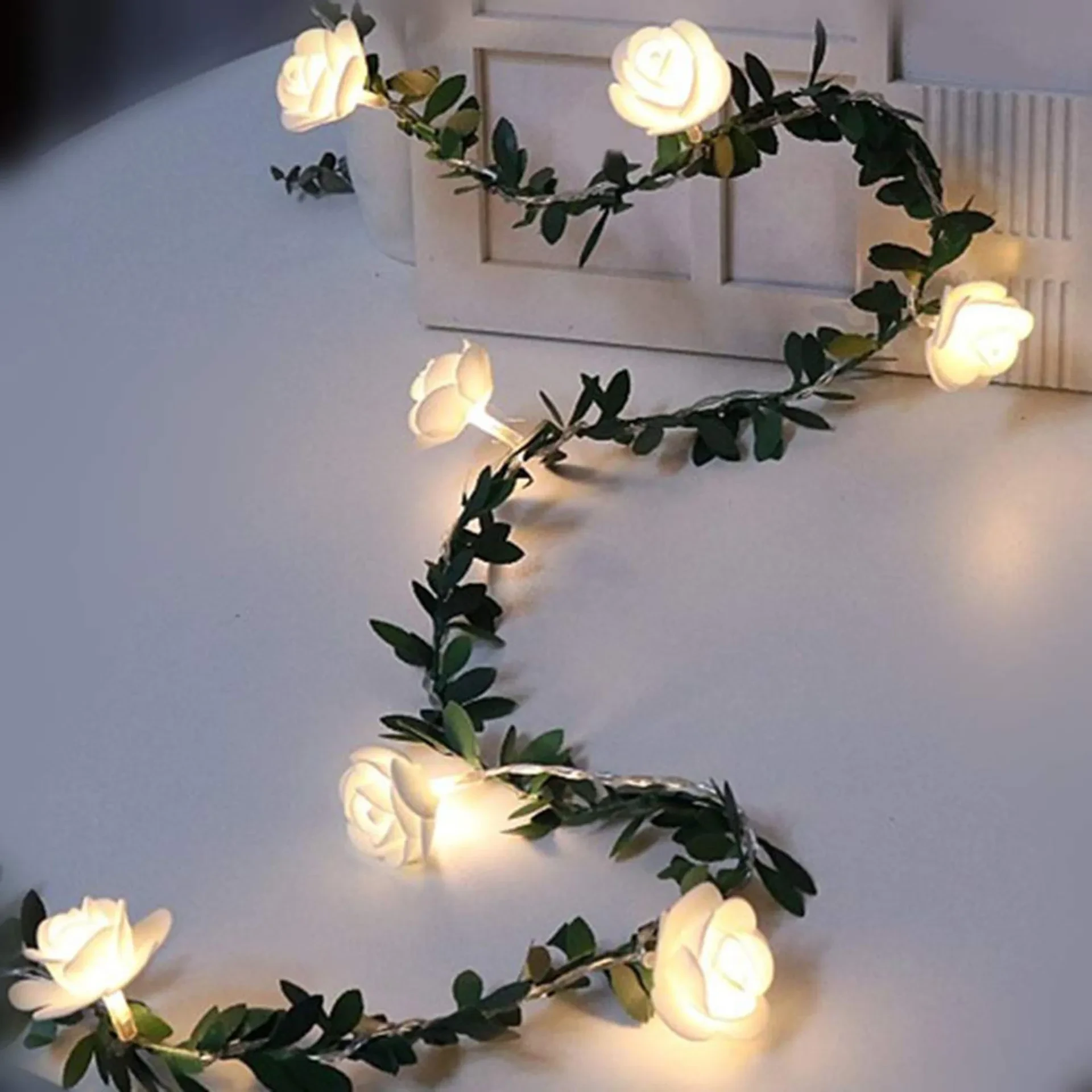 Rose Flower Vine String LED Lights