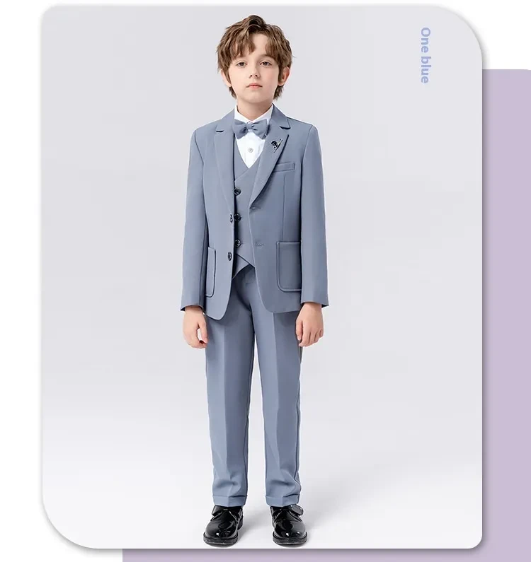 Boy's Suit Dress British Solid Color