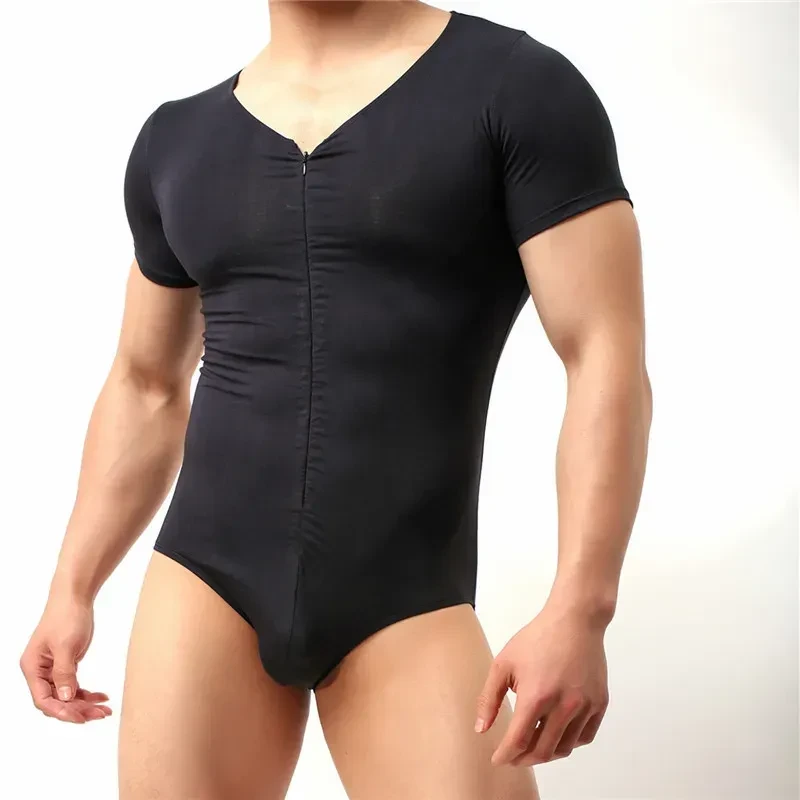 Men's Stretch Tight Exercise Fitness Breathable Body Shaping Vest One-piece Suit