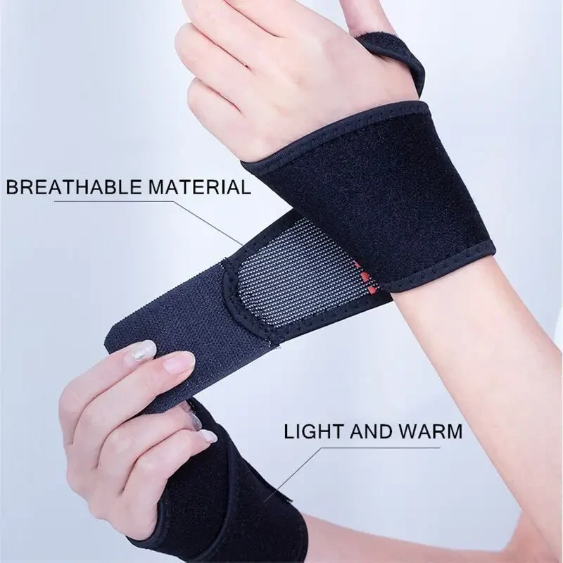 Magnetic Therapy Self-Heating Wrist Support Bracers - Heated Compression Wristbands
