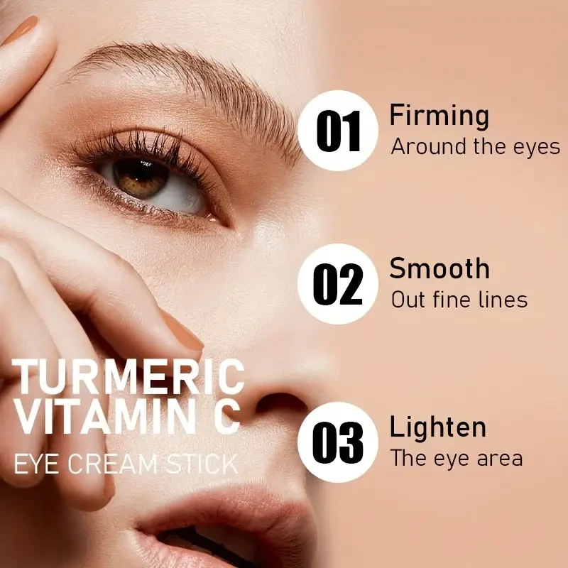 ROZINO Turmeric Vitamin C Eye Cream Stick - Moisturizing & Brightening Eye Balm for All Skin Types