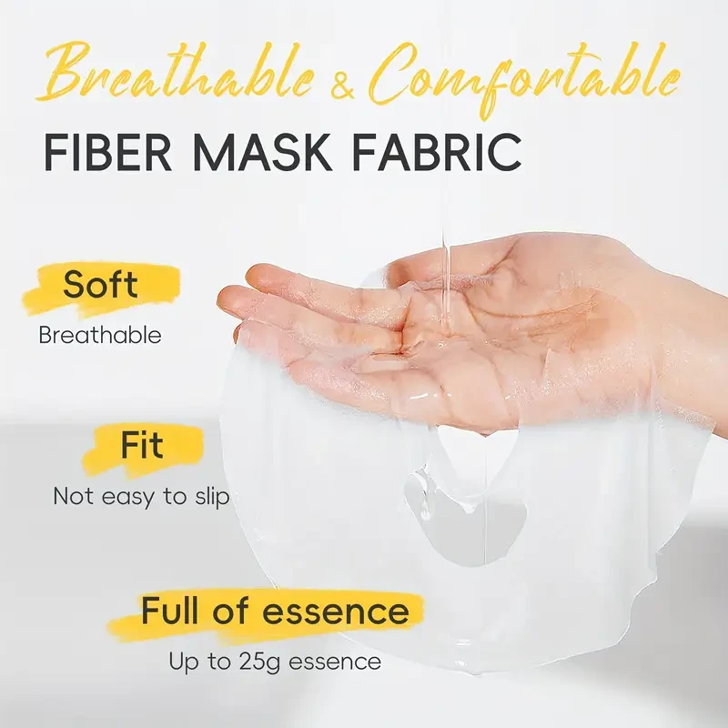 15 Masks, Including 5 with Vitamin C, 5 with Korean Snail Essence, and 5 with Japanese Sakura - Perfect Gift for Christmas,