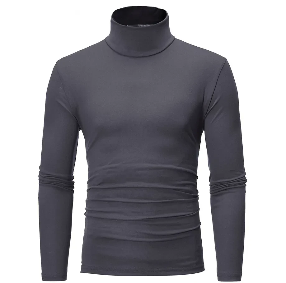 Men's turtleneck long-sleeved T-shirt