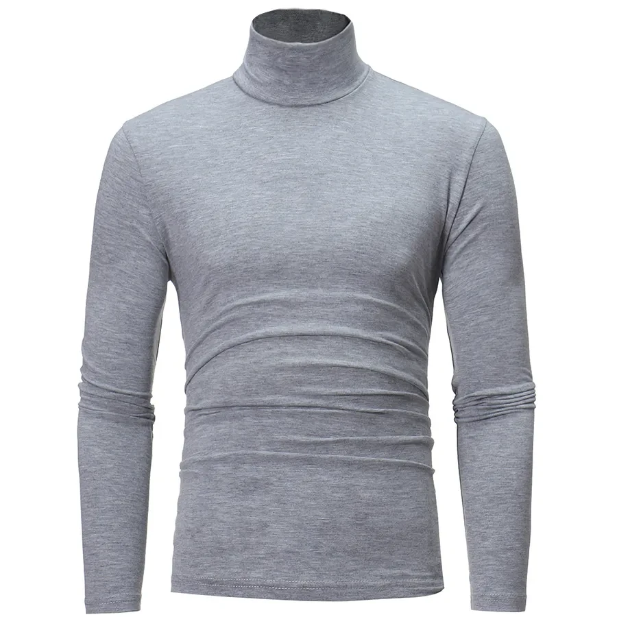 Men's turtleneck long-sleeved T-shirt