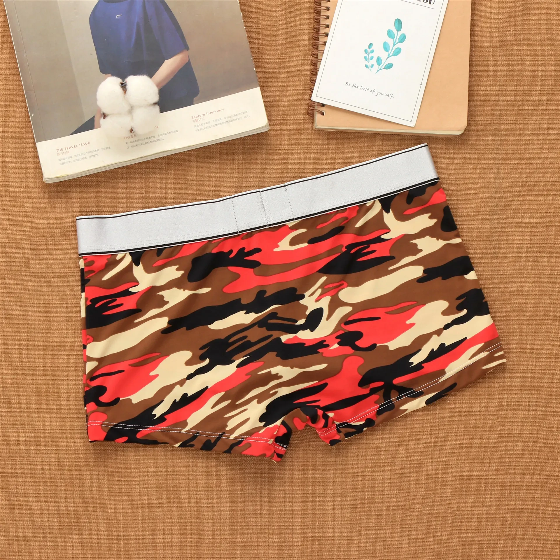 Men's Camouflage Comfortable Nylon Ice Silk Underwear