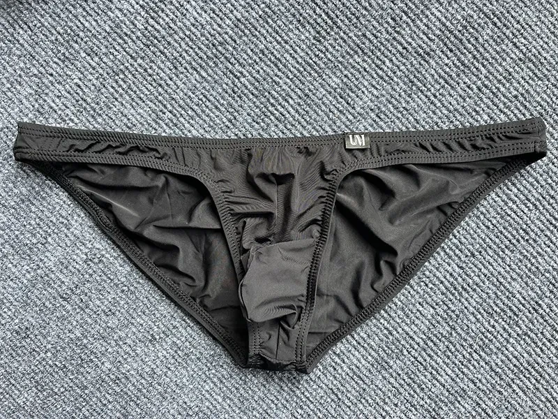 New Upturned Men's Low Waist Ice Silk Briefs