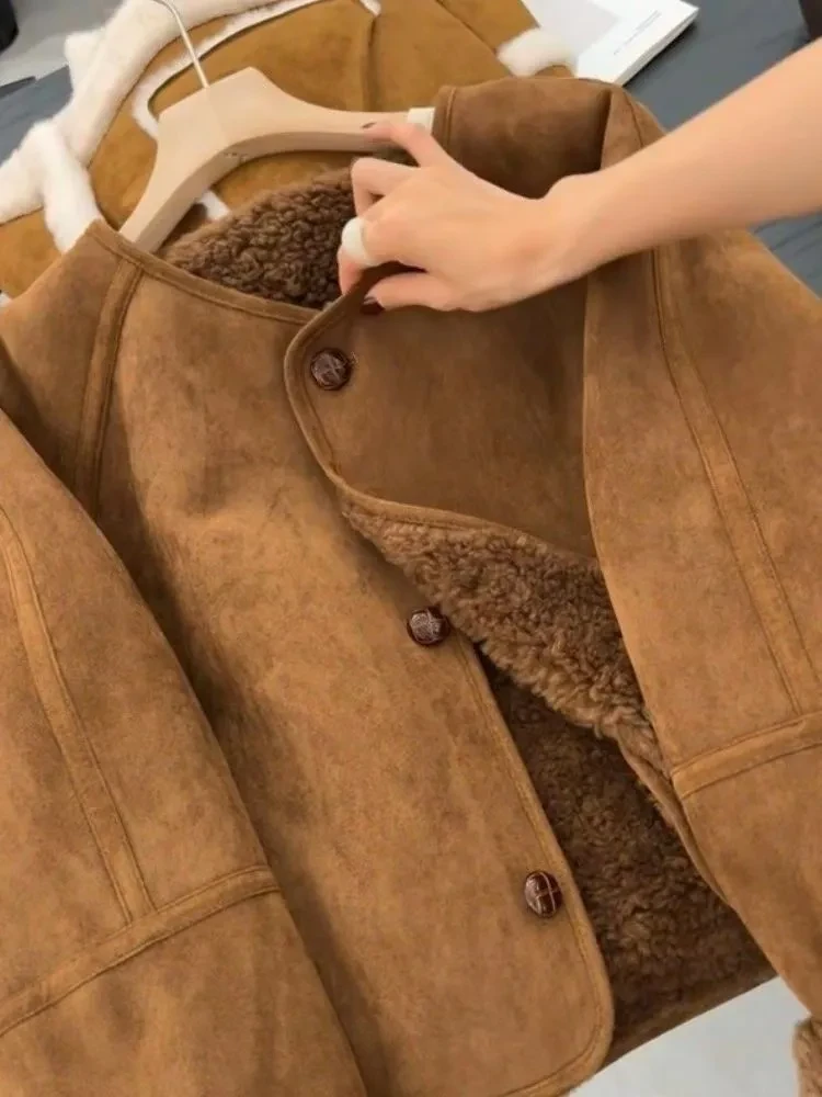 One Korean Style Polar Fleece Jacket Women's Warm