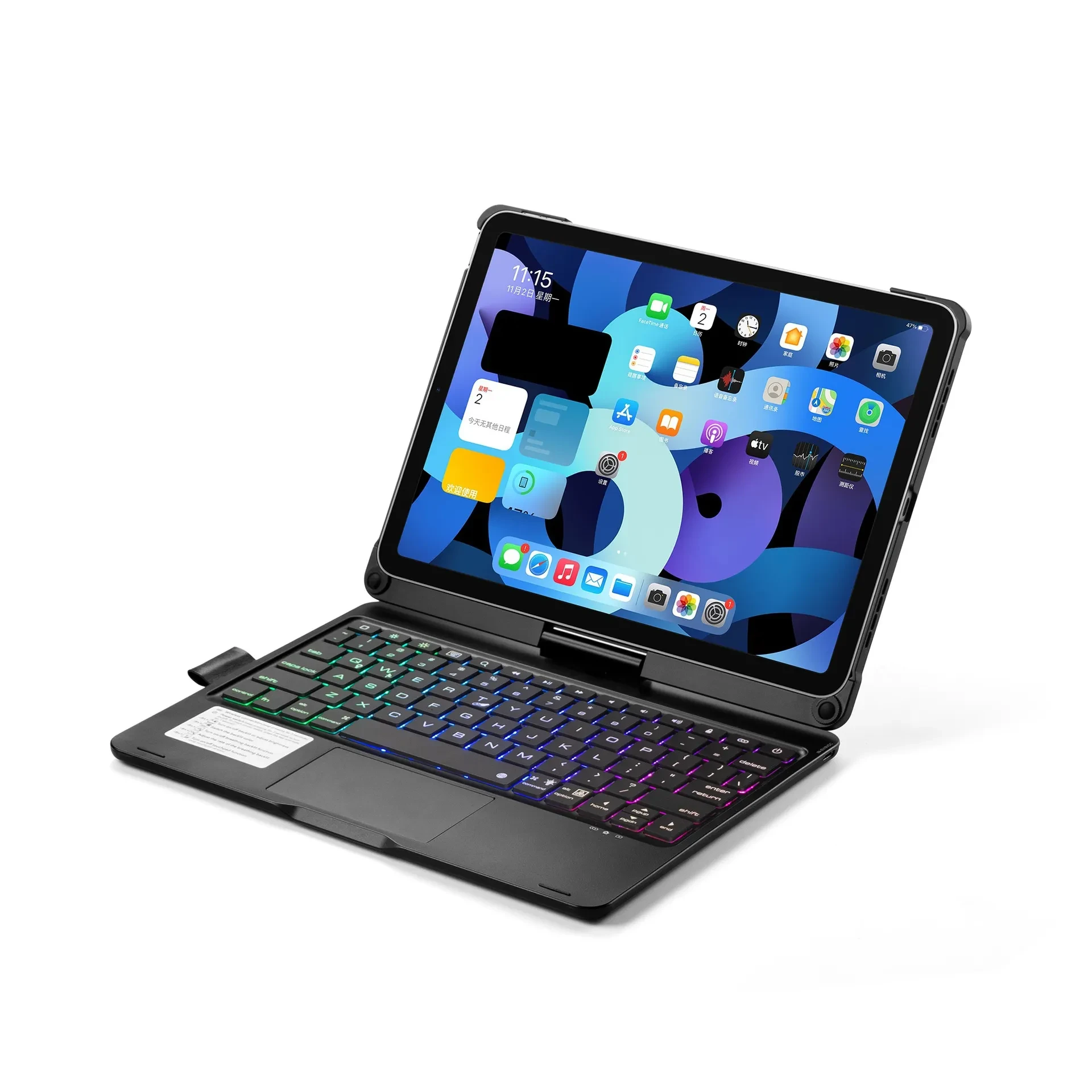 Bluetooth Keyboard Rotating With Touch Backlight
