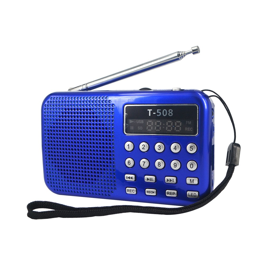 Compatible With Apple, Mini Portable Dual Band Rechargeable Digital LED Display Panel Stereo FM Radio Speaker USB TF Mirco For Tablet PC MP3