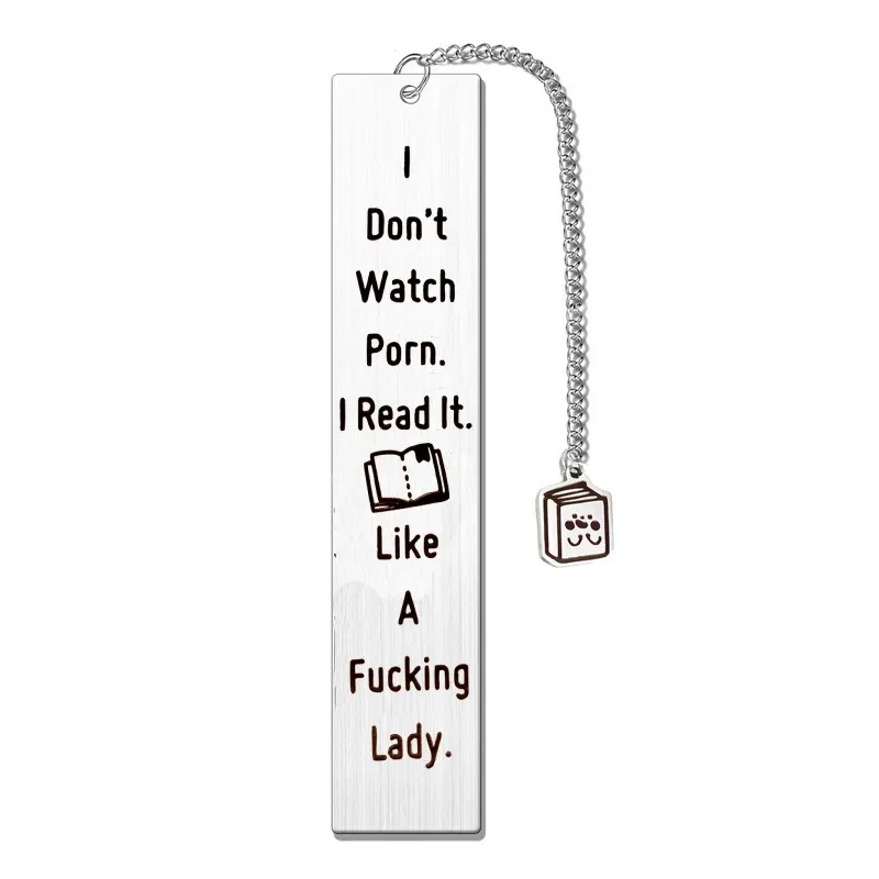 Stainless Steel Lettering Reading Enthusiasts Literary Bookmark