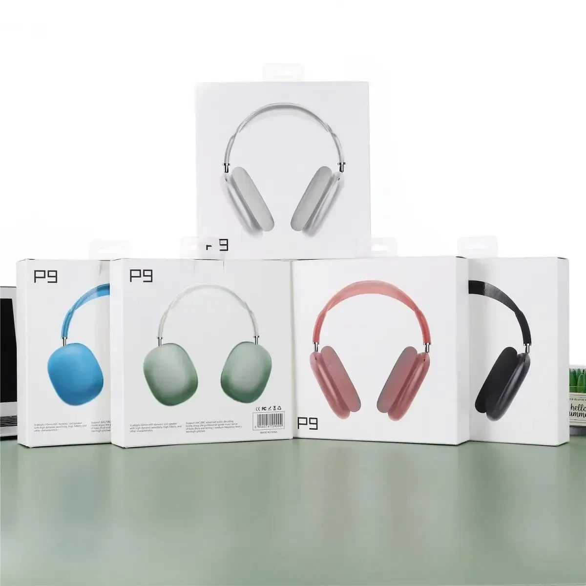 P9 Wireless Bluetooth Headset Outdoor Sports Gaming Wireless Headphones With Mic Noise Cancelling Earbuds Bluetooth Earphones
