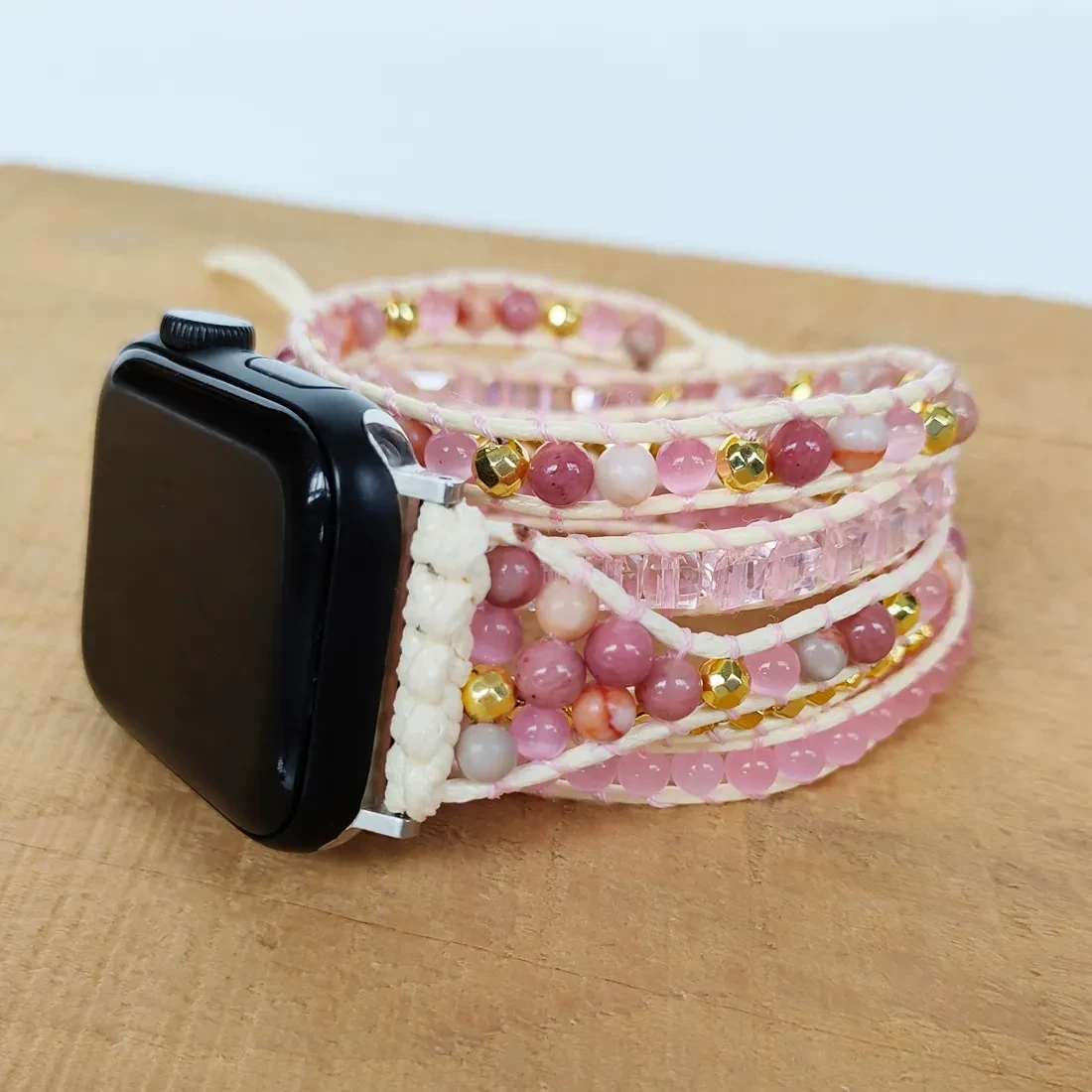 Natural Quartz Rough Woven Watch Band