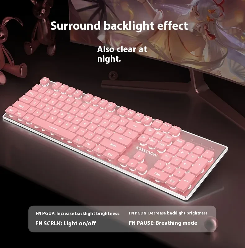 Good-looking Wireless Mute Bluetooth Keyboard