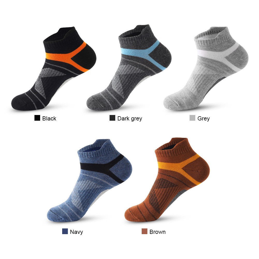 Men's Summer Thin Fashion Color Matching Socks 5 Pairs Each Color 1 Pair