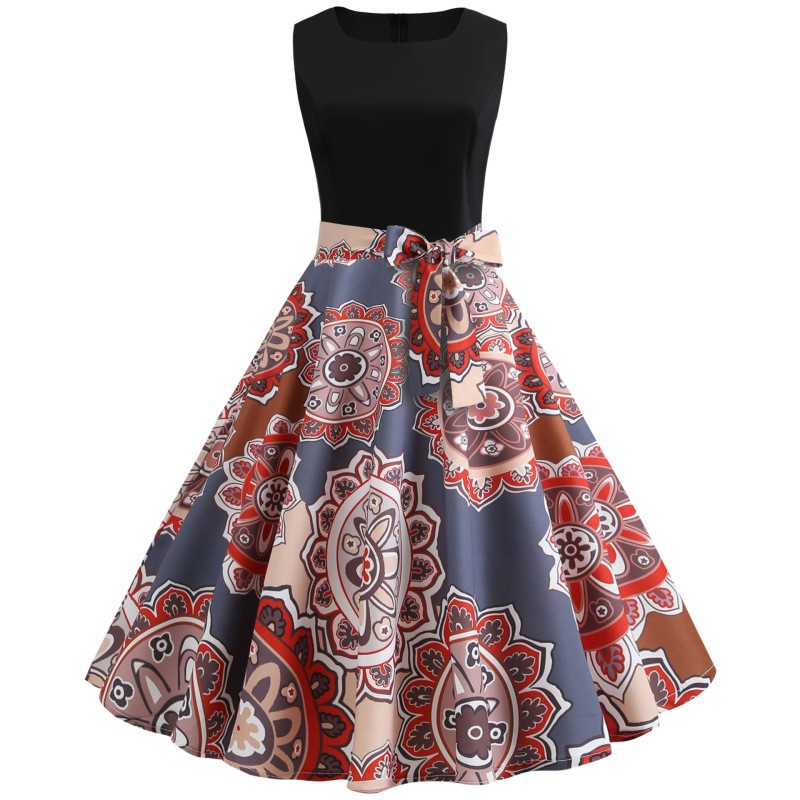Vintage Print Dress