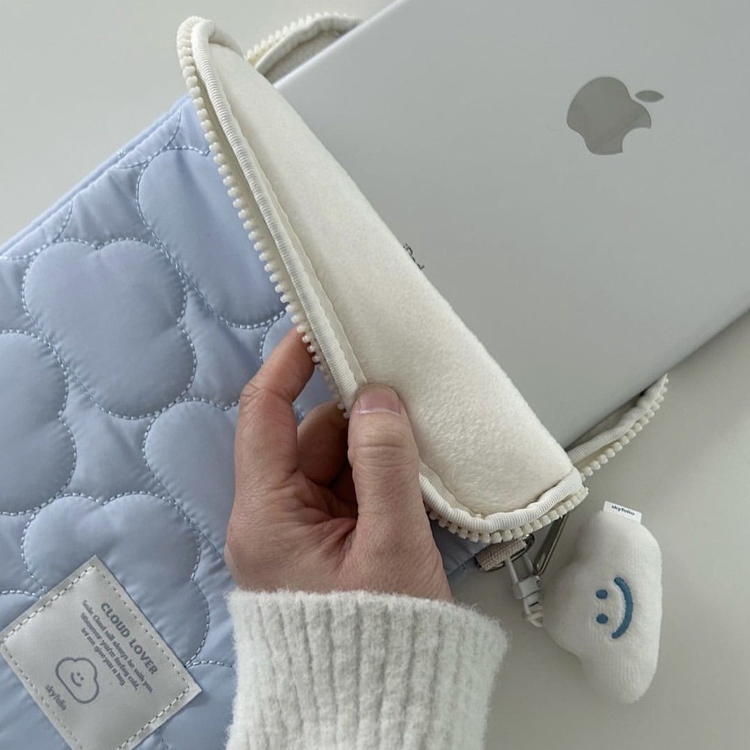 Notebook Storage Cute Cloud Embroidery Ipad Tablet PC Bag