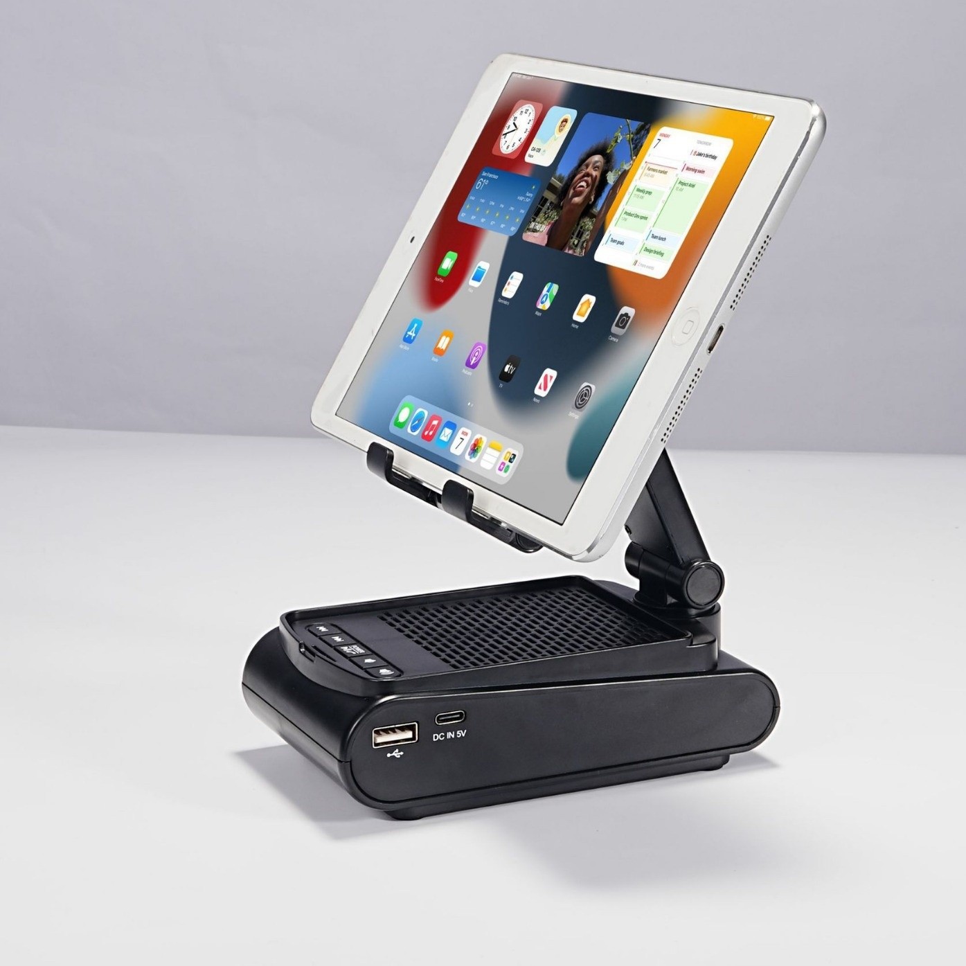 Multi-function Lazy Phone Holder With Bluetooth Audio