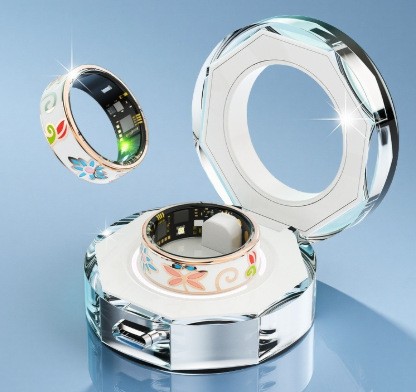 Stainless Steel Electroplating Smart Ring Luminous Dragon Pattern