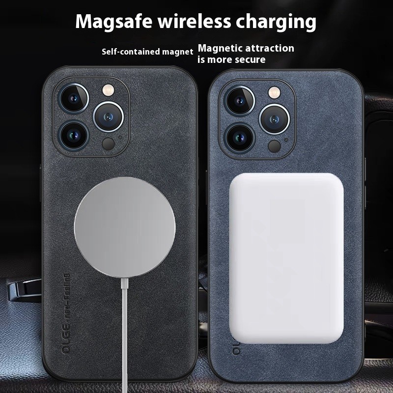 Magnetic Sheepskin All-inclusive Drop-resistant Business Phone Case