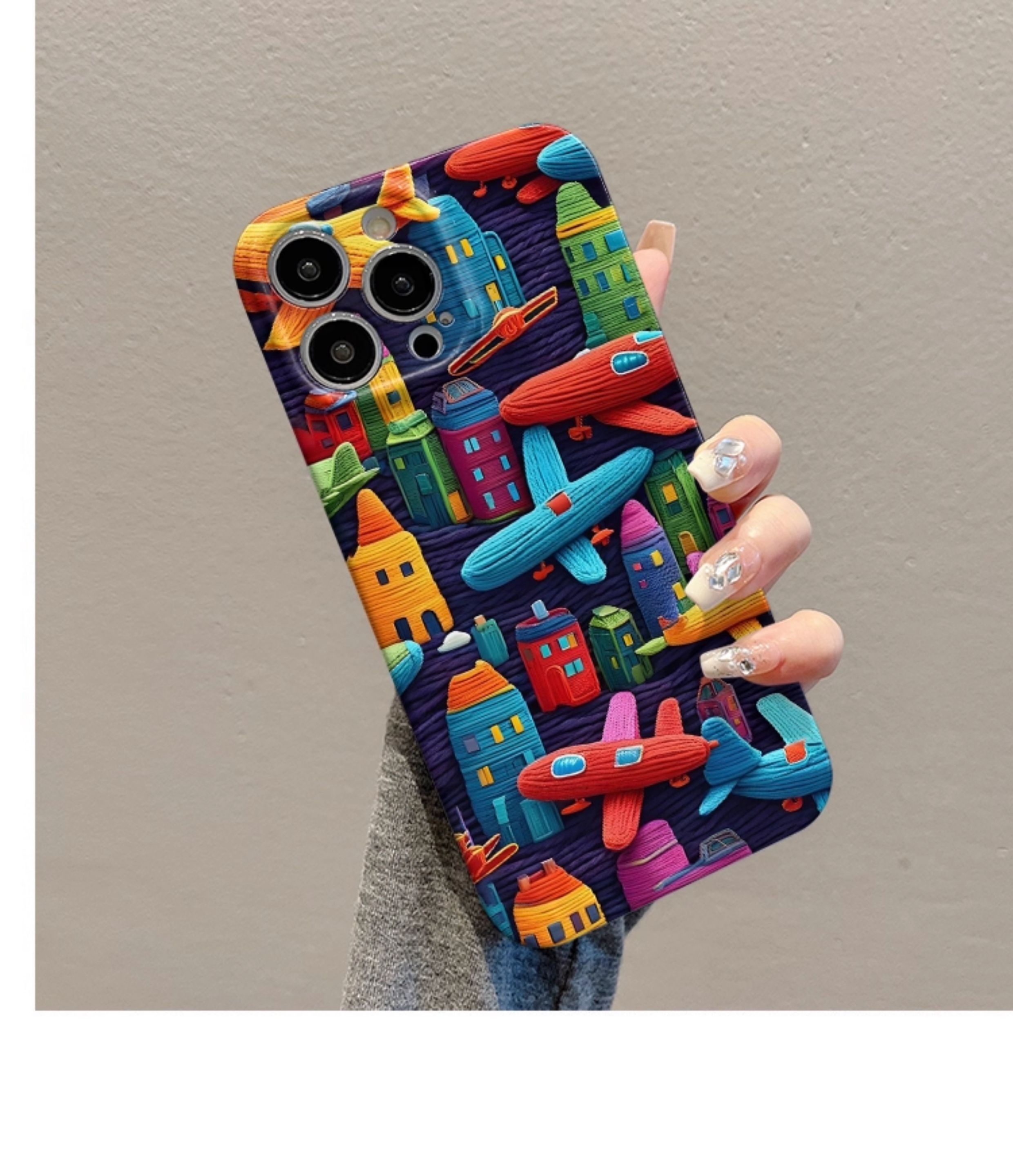 Oil Painting Minimalist Airplane Print Phone Case