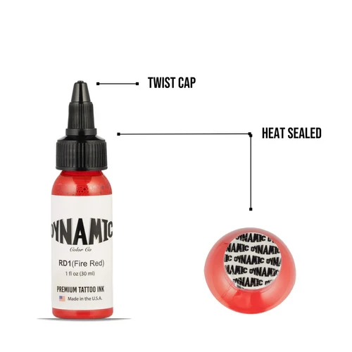 Dynamic Tattoo Ink Fire Red 1 oz