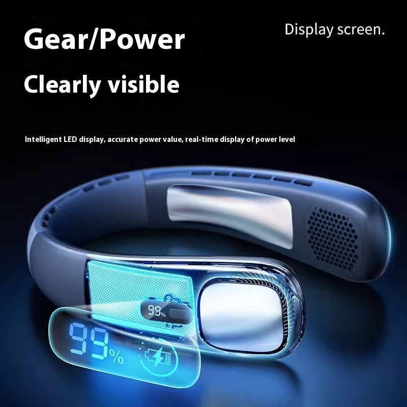 Usb Rechargeable Long Endurance Mute Leaf-free Halter Little Fan Portable Outdoor