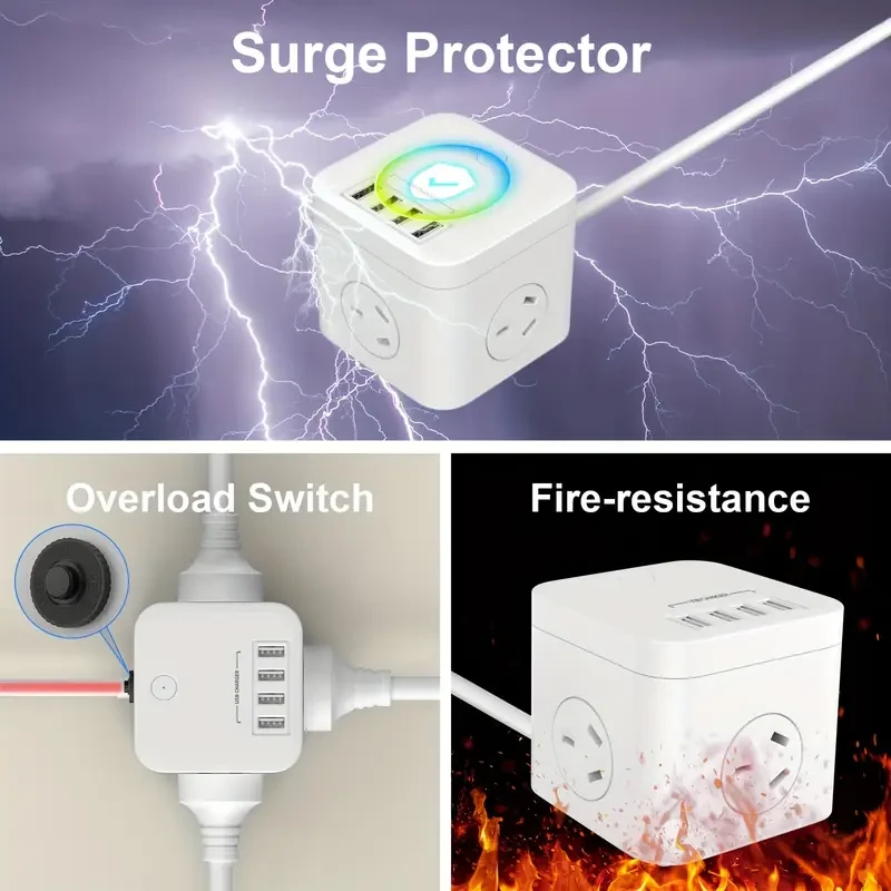 Power Strip Cube - 3 AC Outlets