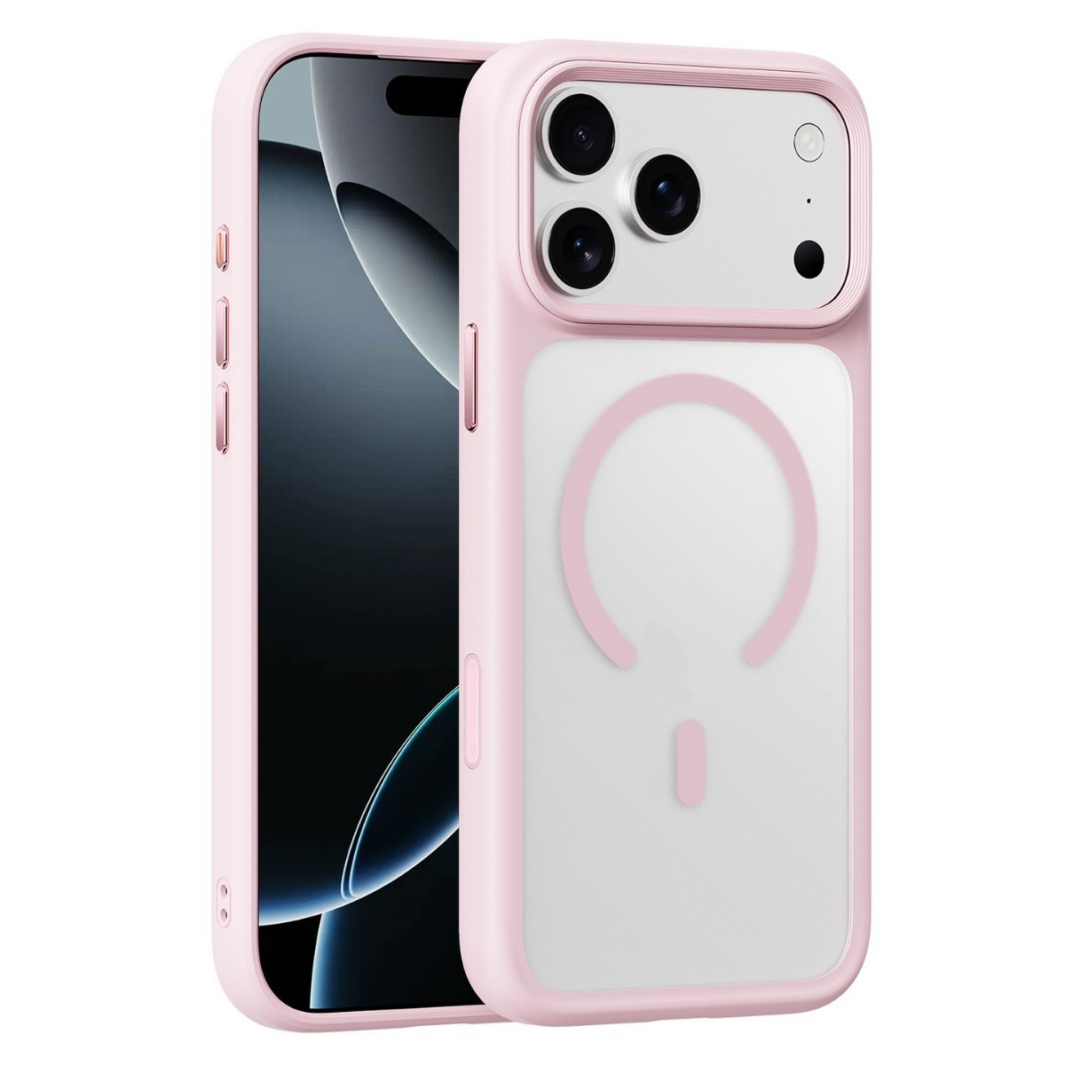 Applicable To 17ProMax Phone Case Skin Feeling Frosted Transparent Magnetic Drop-resistant Protective Cover
