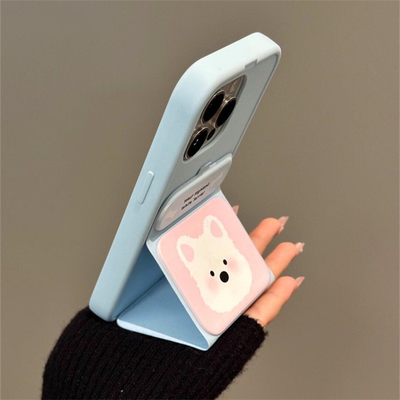 Cartoon Blush West Highland Phone Case Folding Bracket