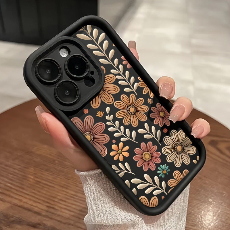 Ladder Phone Case Classic Flower Design Drop-resistant